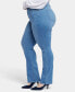 ფოტო #3 პროდუქტის Plus Size High Rise Billie Slim Bootcut Jeans