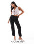 Фото #1 товара ASOS DESIGN Petite tailored high waist cropped trouser in black