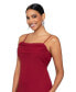 ფოტო #5 პროდუქტის Women's Draped-Back Spaghetti-Strap Gown