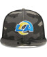 Фото #3 товара Men's Urban Camo Los Angeles Rams 9FIFTY Trucker Snapback Hat
