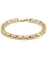 ფოტო #3 პროდუქტის Men's Square Link Bracelet in 18k Gold-Plated Sterling Silver