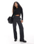 Фото #3 товара Noisy May Petite ruched waist trousers in dark grey