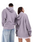 ASOS DESIGN unisex co-ord oversized hoodie in washed lilac