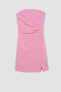 Платье Defacto Coool Straplez Pink Mini