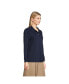 ფოტო #3 პროდუქტის Women's School Uniform Long Sleeve Interlock Polo Shirt
