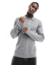 Фото #1 товара Hollister long sleeve knitted polo top in grey