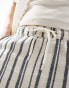 Фото #2 товара ASOS DESIGN heavyweight textured short in navy and white stripe