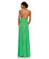 Фото #2 товара Women's Crystal Embellished Cascade Open Back Column Gown