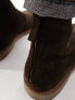 Фото #3 товара ASOS DESIGN chelsea boot in brown suede with crepe sole