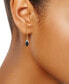 ფოტო #2 პროდუქტის Onyx & Diamond Accent Leverback Drop Earrings in 14k Gold