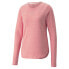 Puma Cloudspun Crew Neck Long Sleeve Athletic T-Shirt Womens Pink Casual Tops 52