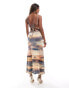 Фото #3 товара ASOS DESIGN square neck strappy back cami maxi dress in sunset print