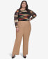 Plus Size Seamed Waistband Wide-Leg Pants