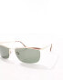 ASOS DESIGN rimless sunglasses in gold