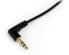 StarTech.com 1 ft Slim 3.5mm to Right Angle Stereo Audio Cable - M/M - 3.5mm - Male - 3.5mm - Male - 0.3 m - Black