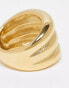 Фото #2 товара Lost Souls stainless steel triple dome ring in 18k gold plated