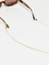 ASOS DESIGN sunglasses chain with dot dash design in gold tone