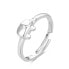 Playful silver elephant leg ring AGGF490