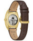 ფოტო #3 პროდუქტის Men's Frank Sinatra Automatic Brown Leather Strap Watch 33.5x45mm