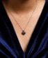 ფოტო #2 პროდუქტის Black Diamond (1/2 ct. t.w.) & White Diamond (1/2 ct. t.w.) Reversible Pavé Heart 18" Pendant Necklace in 14k White Gold