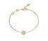 Stylish gold-plated bracelet with La Fleur flower JUBB04557JWYG