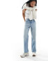 Фото #7 товара ASOS DESIGN Petite comfort stretch straight leg jean in light blue