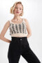 Майка Defacto Slim Fit Kare Yaka Crop Atlet