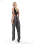 Фото #4 товара ASOS DESIGN Petite cord barrel trousers in charcoal