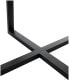 Фото #3 товара 35" x 35" x 18" Teak Wood Geometric Handmade Live Edge Black Metal Base Coffee Table