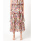 ფოტო #3 პროდუქტის Women's Floral Tiered Maxi Skirt