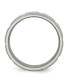 ფოტო #3 პროდუქტის Titanium Satin and Polished Grooved Wedding Band Ring