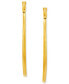 ფოტო #3 პროდუქტის Medium Greek Key Flat Hoop Earrings in 14k Gold