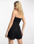 Фото #2 товара ASOS DESIGN bandeau linen look playsuit with detachable straps in black