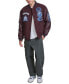 Фото #6 товара Men's Logo-Patch Mixed-Media Varsity Jacket