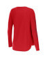 Women's Red Chicago Blackhawks Plus Size Scoop Neck Long Sleeve T-shirt