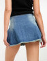 Фото #4 товара Tammy Girl mid rise distressed denim mini skirt with buckle details