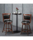 Фото #4 товара Set of 2 24'' Swivel Counter Stool Wooden Dining Chair