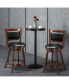 Set of 2 24'' Swivel Counter Stool Wooden Dining Chair