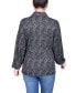 ფოტო #2 პროდუქტის Petite Long Dolman Sleeve Drawstring-Waist Tunic Top