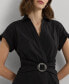 ფოტო #3 პროდუქტის Women's Stretch-Cotton Blend Surplice Dress