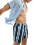 New Look stripe swim short in blue 2XL - фото #1