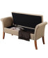 Фото #2 товара 51.25" Faux Linen Garbo Storage Bench