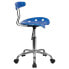 Фото #1 товара Vibrant Bright Blue And Chrome Swivel Task Chair With Tractor Seat