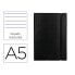 LIDERPAPEL A5 imitation leather notebook 120 sheets 70g/m2 horizontal without margin