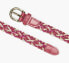 Levi’s Leather Braided Belt Fuchsia Pink Cream New Size Small