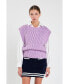 ფოტო #2 პროდუქტის Women's Chunky Knit Sweater Vest