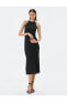 4sak80019ek 999 Siyah Kadın Jersey Elbise