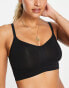 Vero Moda seamless bralet with ruched front in black