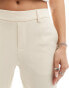 Object cropped tailored slim trousers in cream