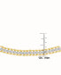 ფოტო #2 პროდუქტის Diamond Accent Rope Edge Adjustable Bolo Bracelet in 14K Gold Plate